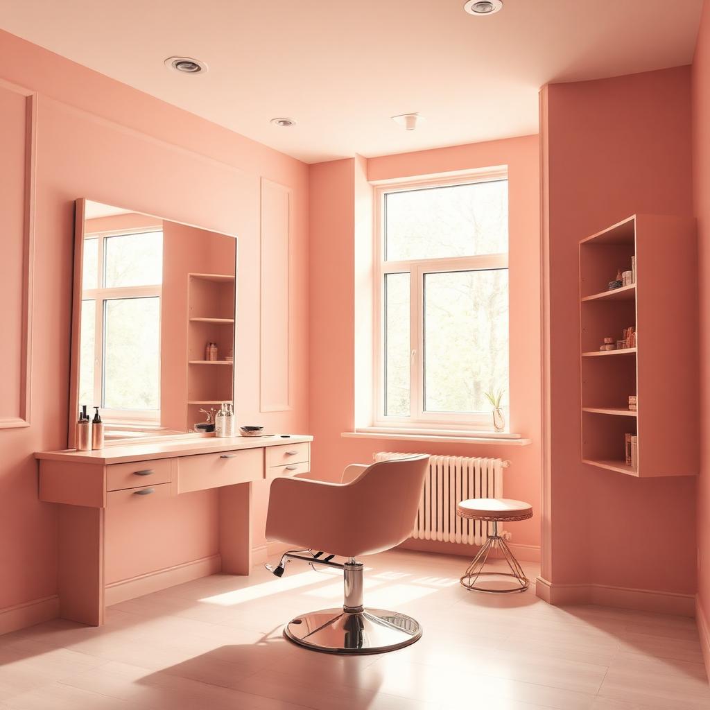Salon interior ready for a social post